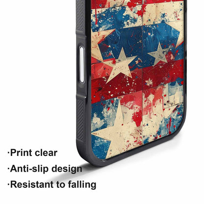 iPhone 17 Pro Max Case — Patriotic Stars And Stripes Galaxy Space, Original Design Phone Case