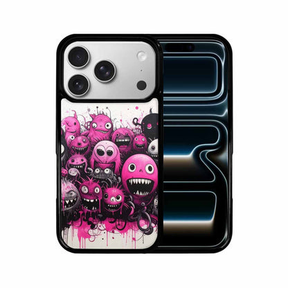 iPhone 17 Pro Case — Monsters General Black Pink Ink Cartoon, Custom Printed Phone Case