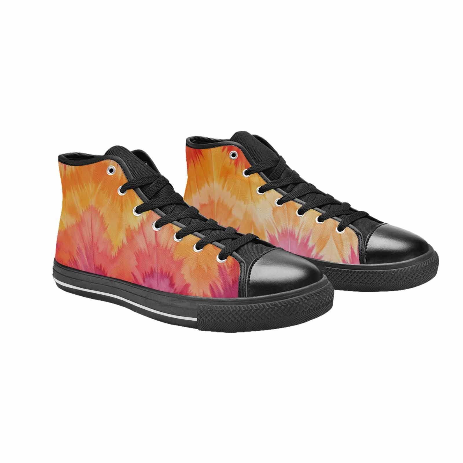 WOMEN'S Tie Dye - High Top Canvas Surreal Custom Sneakers