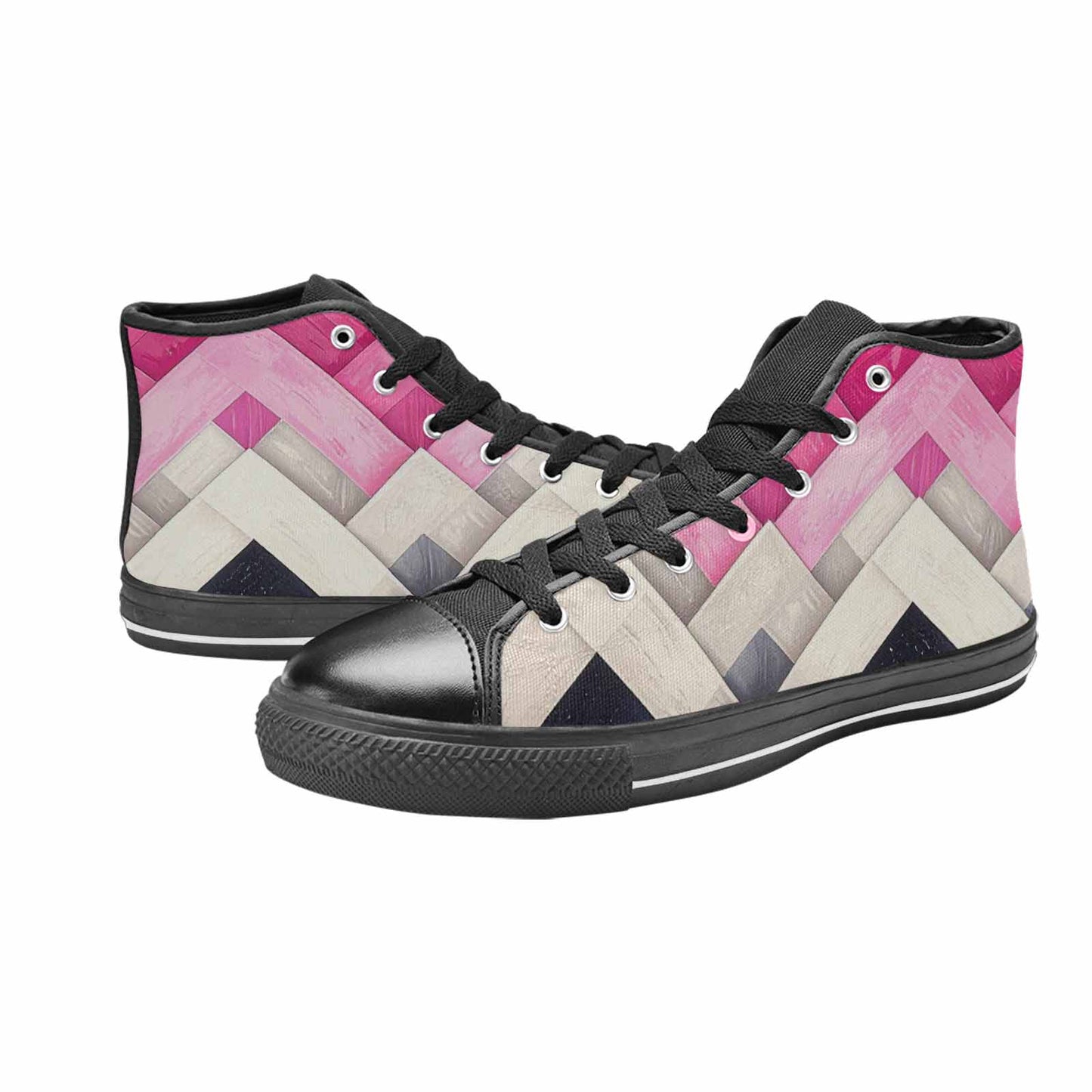 MEN'S Genderfluid Flag Color High Top Canvas Dark Academia Custom Shoes