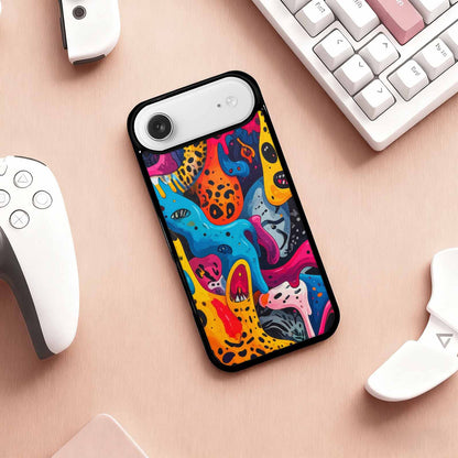iPhone 17 Air Case — Melting Aliens Pattern Hundreds Of Alien, Custom Print Case Cover