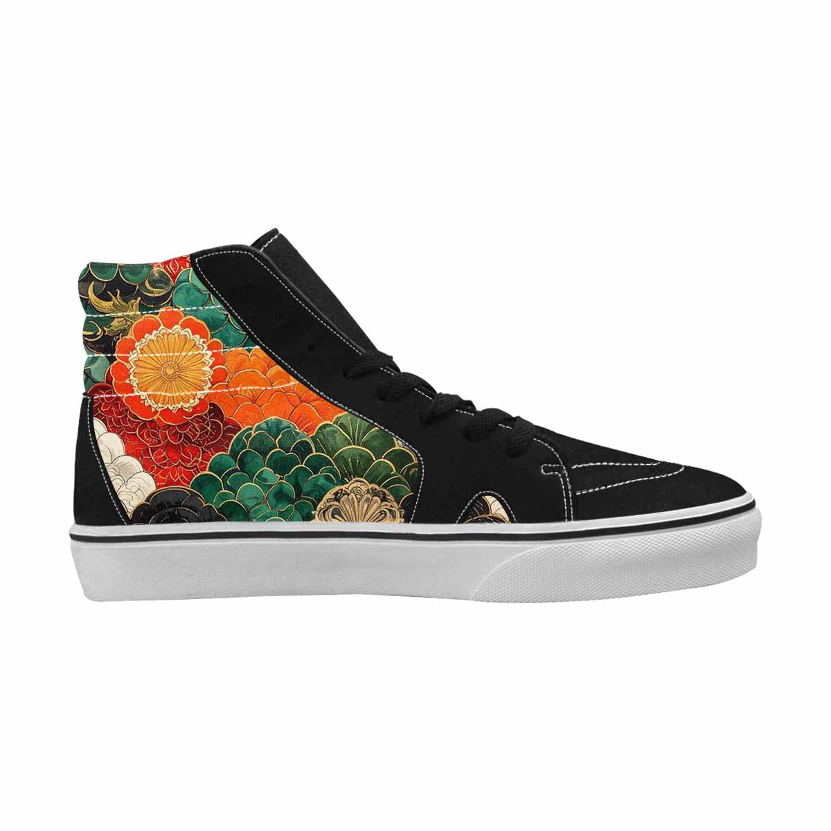 WOMEN'S Dragon Scale Fantasy High Top Canvas Vibrant Chaos Shoes
