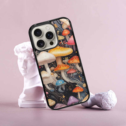 iPhone 16 Pro Case — Mushrooms Pattern Hundreds Of, Customized Protective Case