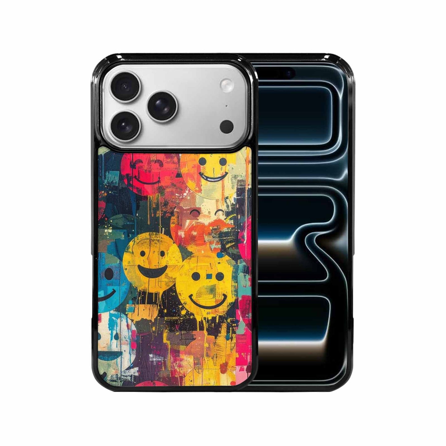 iPhone 17 Pro Max Case — Smiley Faces Camosmiley Faces Camo, Personalized Phone Case