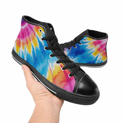WOMEN'S Tie Dye Drip High Top Canvas Dreamcore Shoes