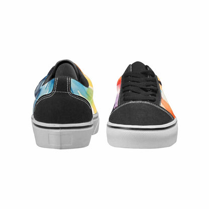 MEN'S Tie Dye Black & Red Ink Canvas Graphic Print Kaleidoscope Custom Canvas Shoes