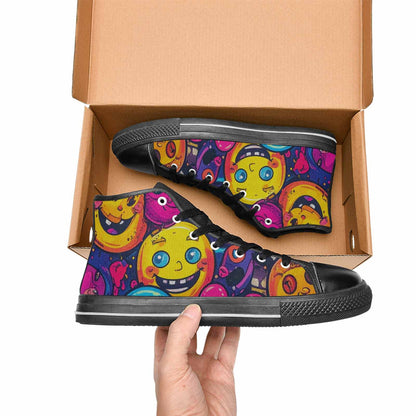 WOMEN'S Funny Looking Cartoon High Top Canvas Y2K Custom Sneakers