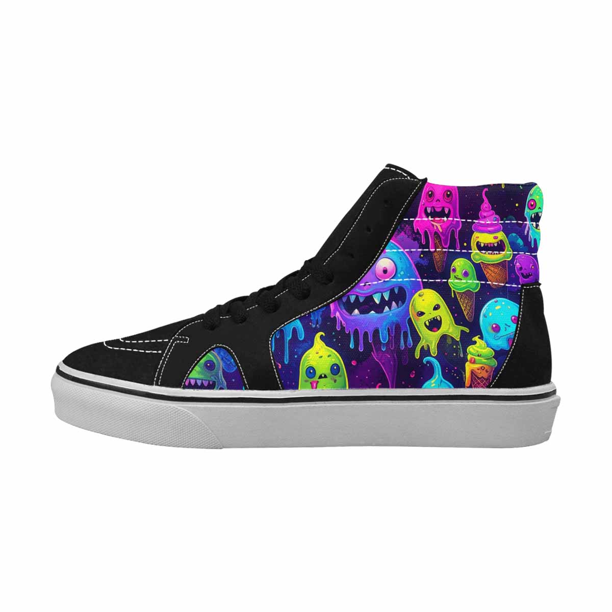 MEN'S Ice Cream Monsters  High Top Canvas Aesthetic Custom Shoes