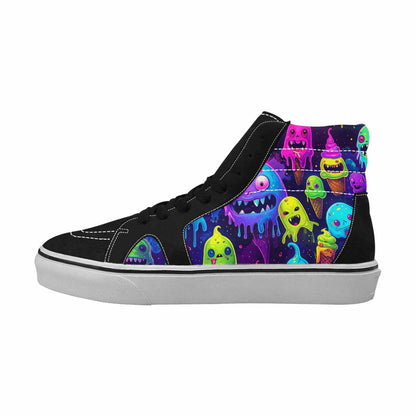 MEN'S Ice Cream Monsters  High Top Canvas Aesthetic Custom Shoes