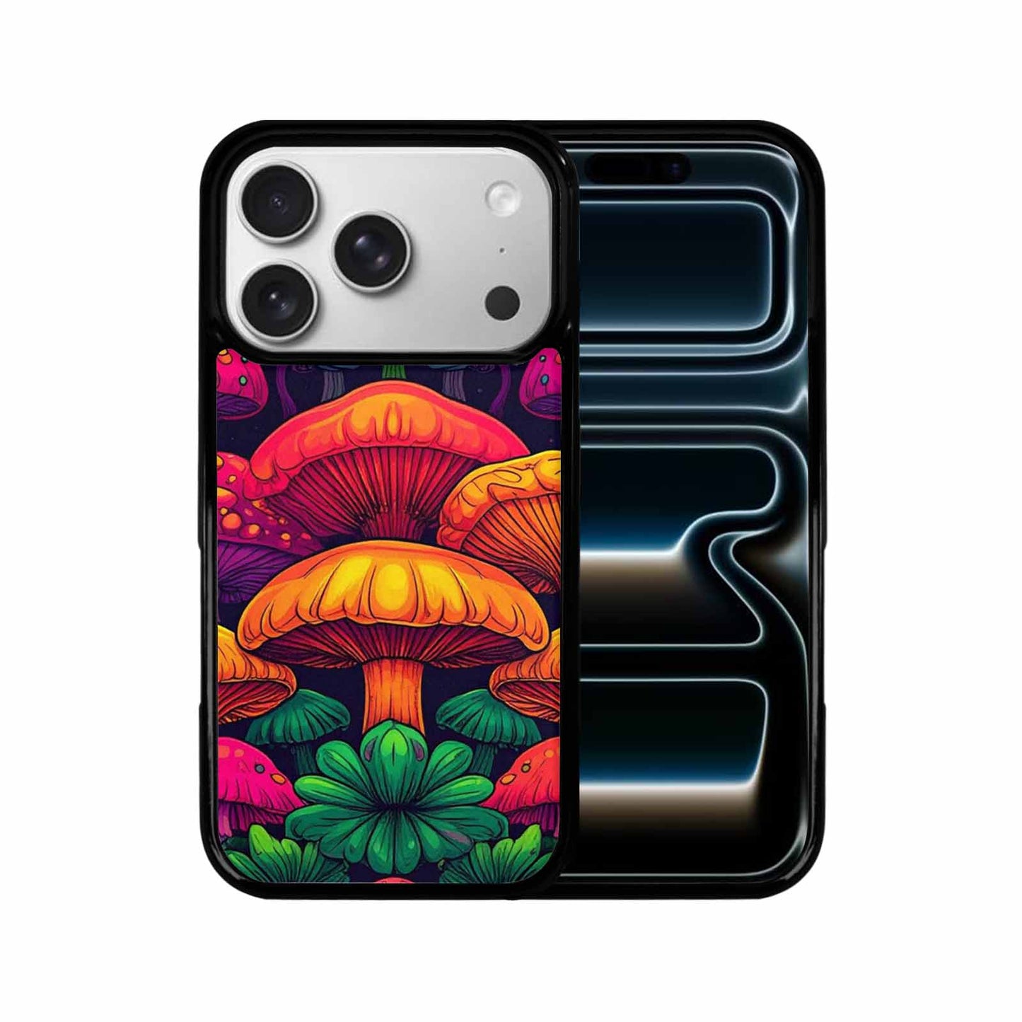 iPhone 17 Pro Case — Psychedelic Mushroom Cartoon Pattern Cartoon Cute, Customized Protective Case