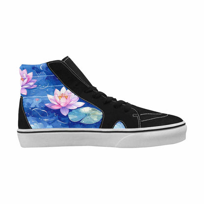 MEN'S Water Lilies Impressionist High Top Canvas Neon Fantasy Custom Shoes