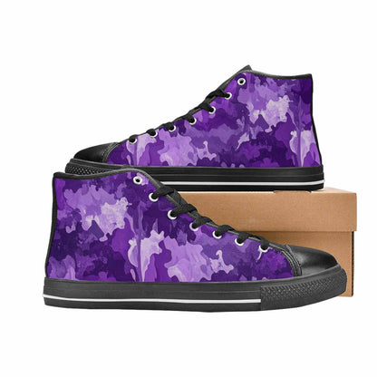 WOMEN'S Military Camouflage Blotch High Top Canvas Surreal Sneakers