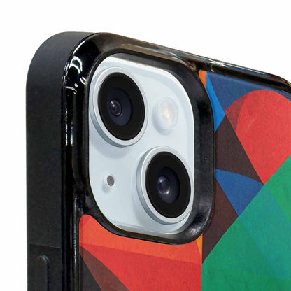 iPhone 15 Plus Case — 1990s Memphis Art Pattern, Custom Print Case Cover