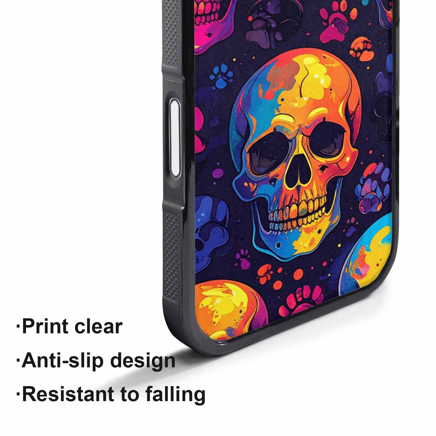 iPhone 17 Air Case — Iridescent Millions Of Paw Gothic Skulls, Custom Designed Case Cover