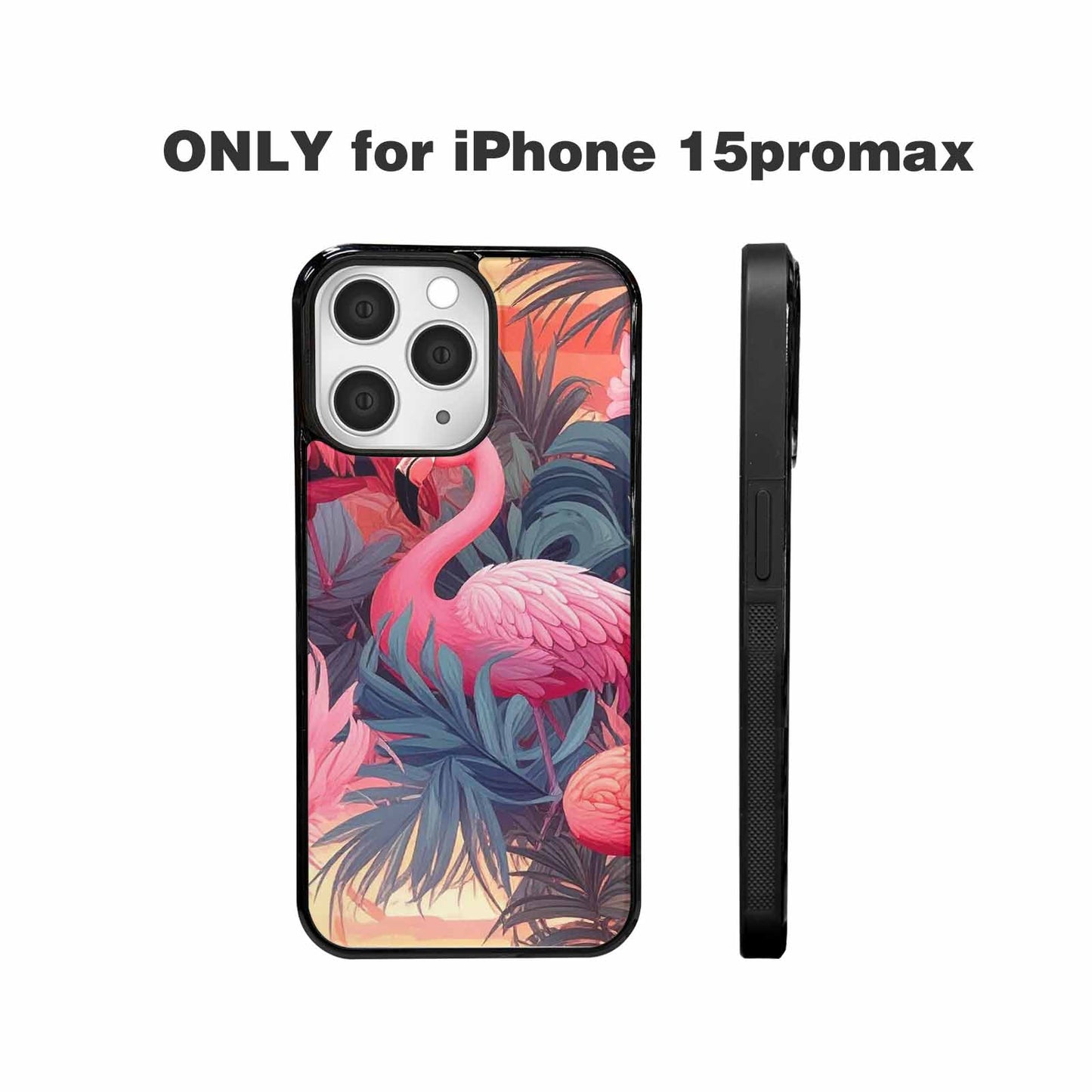 iPhone 15 Pro Max Case — Flamingo Tropical Flamingo Tropical Pattern Hundreds, Personalized Phone Case