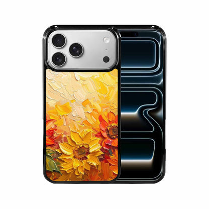 iPhone 17 Pro Max Case — Impressionist Sunflower Brushstroke Pattern Floral, Custom Made Phone Cover