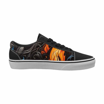 WOMEN'S Flame Burst Lace-Up Canvas Melting Art Sneakers