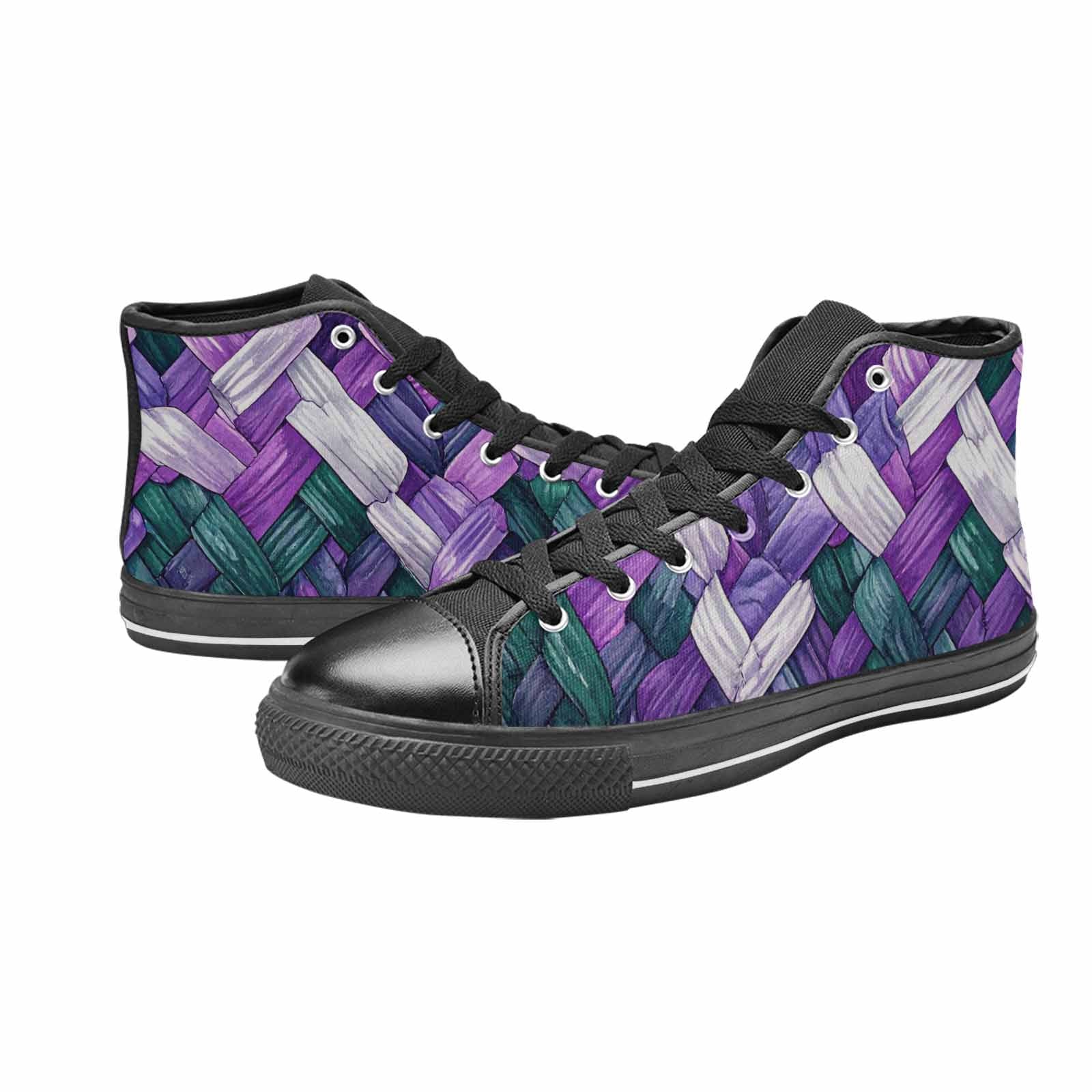 MEN'S Genderqueer Flag Color High Top Canvas Surreal Shoes