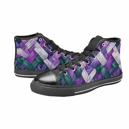 MEN'S Genderqueer Flag Color High Top Canvas Surreal Shoes