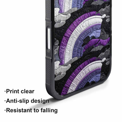 iPhone 17 Pro Case — Vivid Camo Asexual Pride Camo, Custom Printed Phone Case