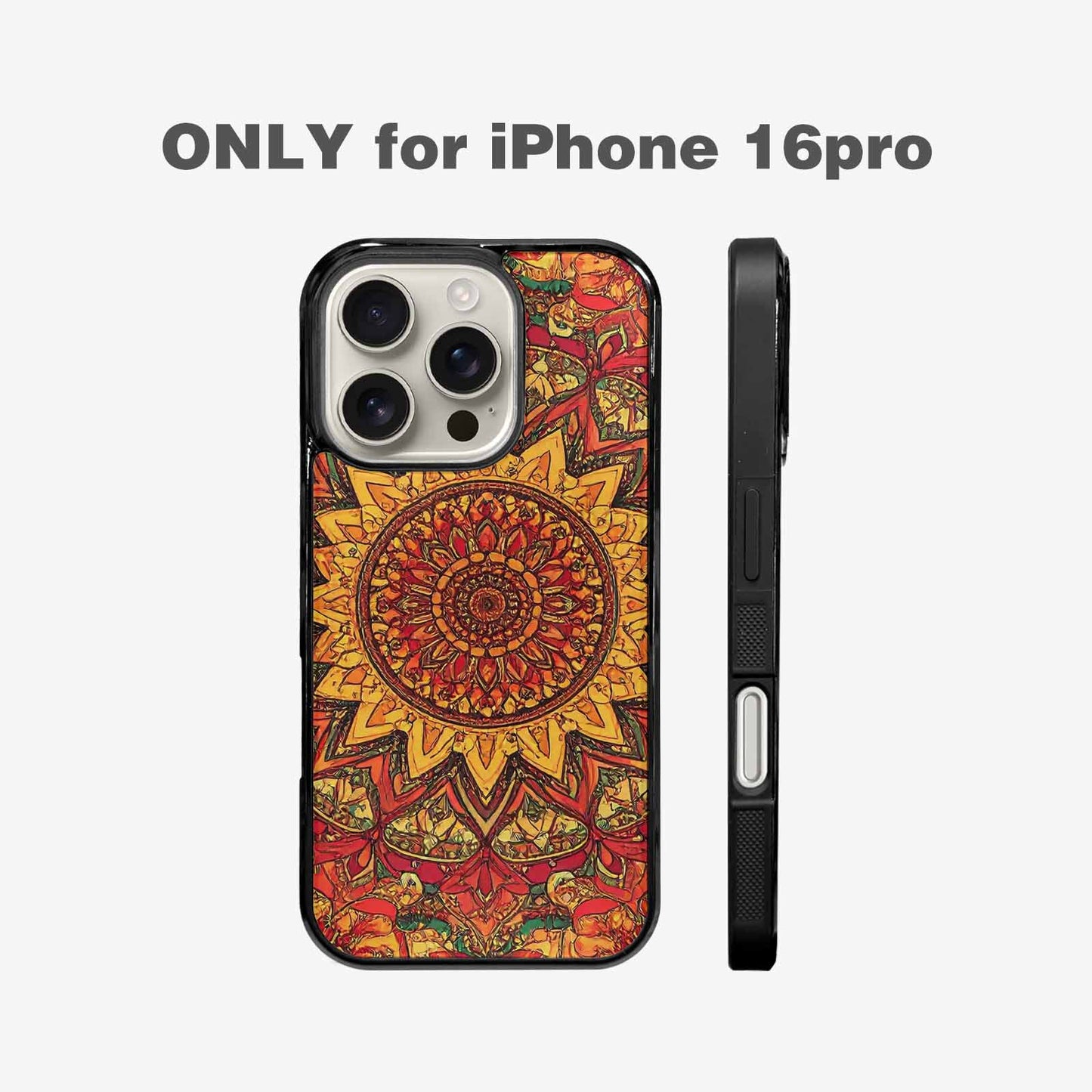iPhone 16 Pro Case — Mandala Lions Custom, Customized Protective Case