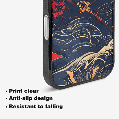 iPhone 16 Plus Case — Samurai Art Repeat Pattern, Original Design Phone Case
