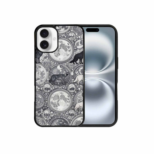 iPhone 16 Plus Case — Wolves Everywhere Collage Overlap Wolf, Custom Printed Phone Case