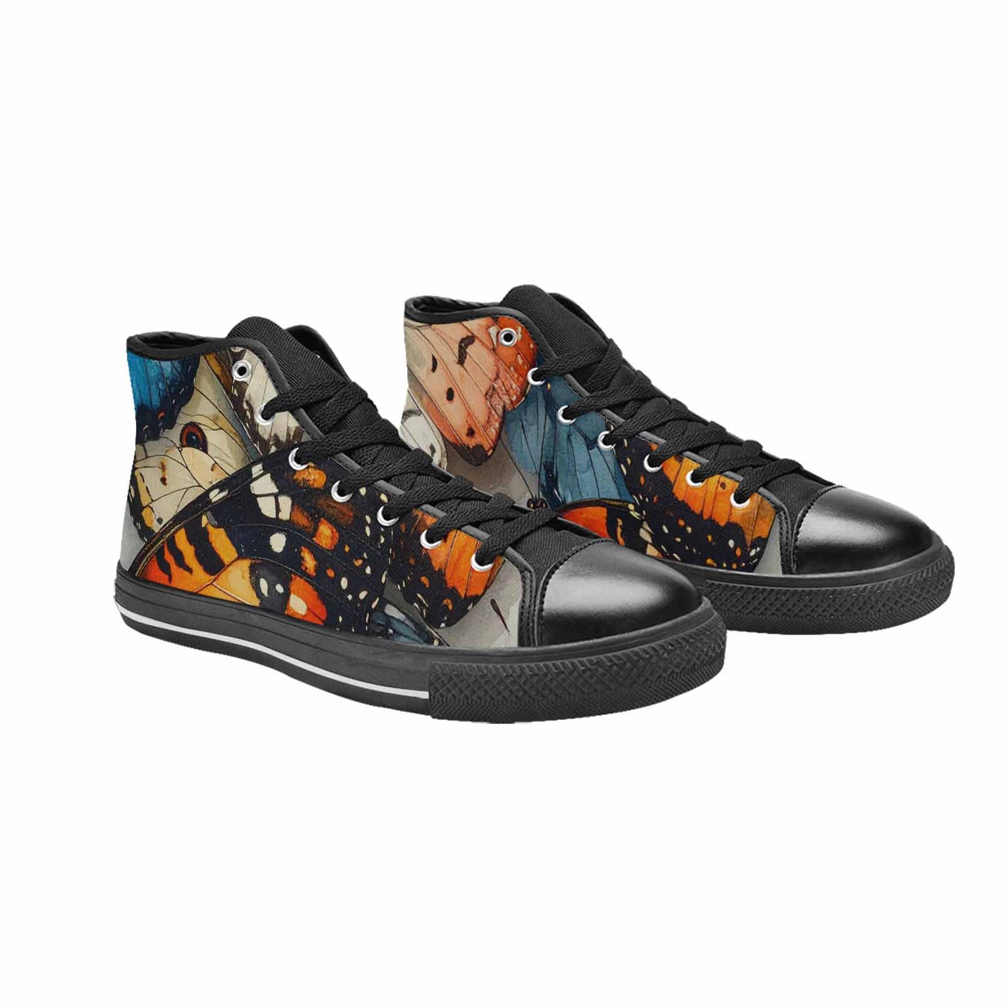 MEN'S Butterfly Wing High Top Canvas Neon Fantasy Shoes