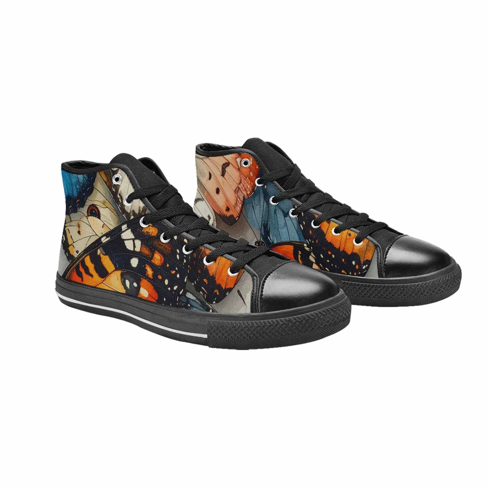 MEN'S Butterfly Wing High Top Canvas Neon Fantasy Shoes