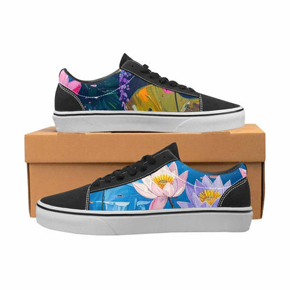 WOMEN'S Full Color Vibrant Monet Lace-Up Canvas Vibrant Chaos Sneakers