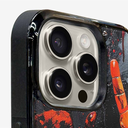 iPhone 16 Pro Max Case — Halloween Splatter Handprint, Original Design Phone Case