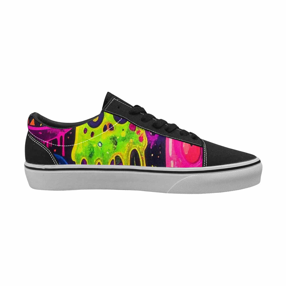 WOMEN'S Ice Cream Monsters  Lace-Up Canvas Grunge Custom Shoes