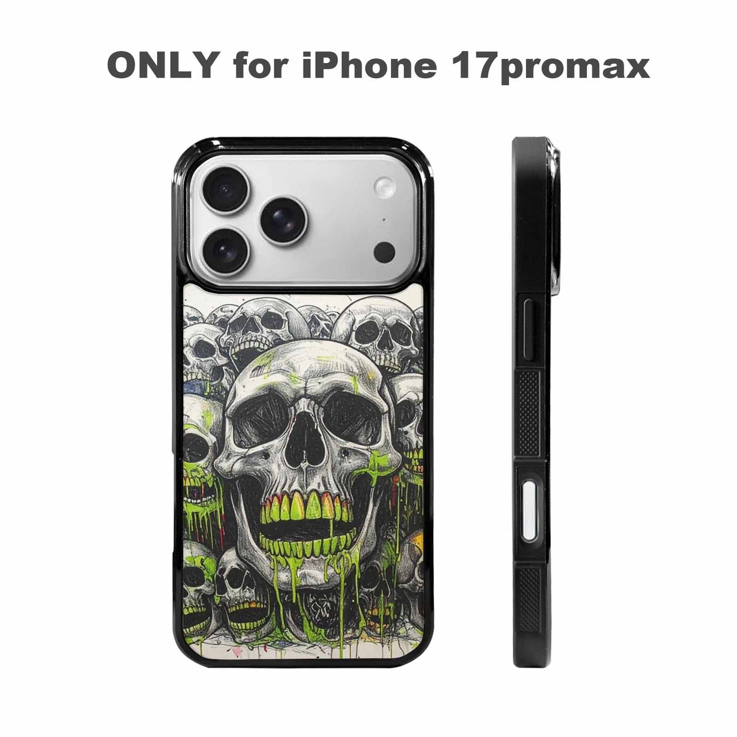 iPhone 17 Pro Max Case — Rainbow From Skull\'s Mouth Gothic Skulls, Custom Print Case Cover