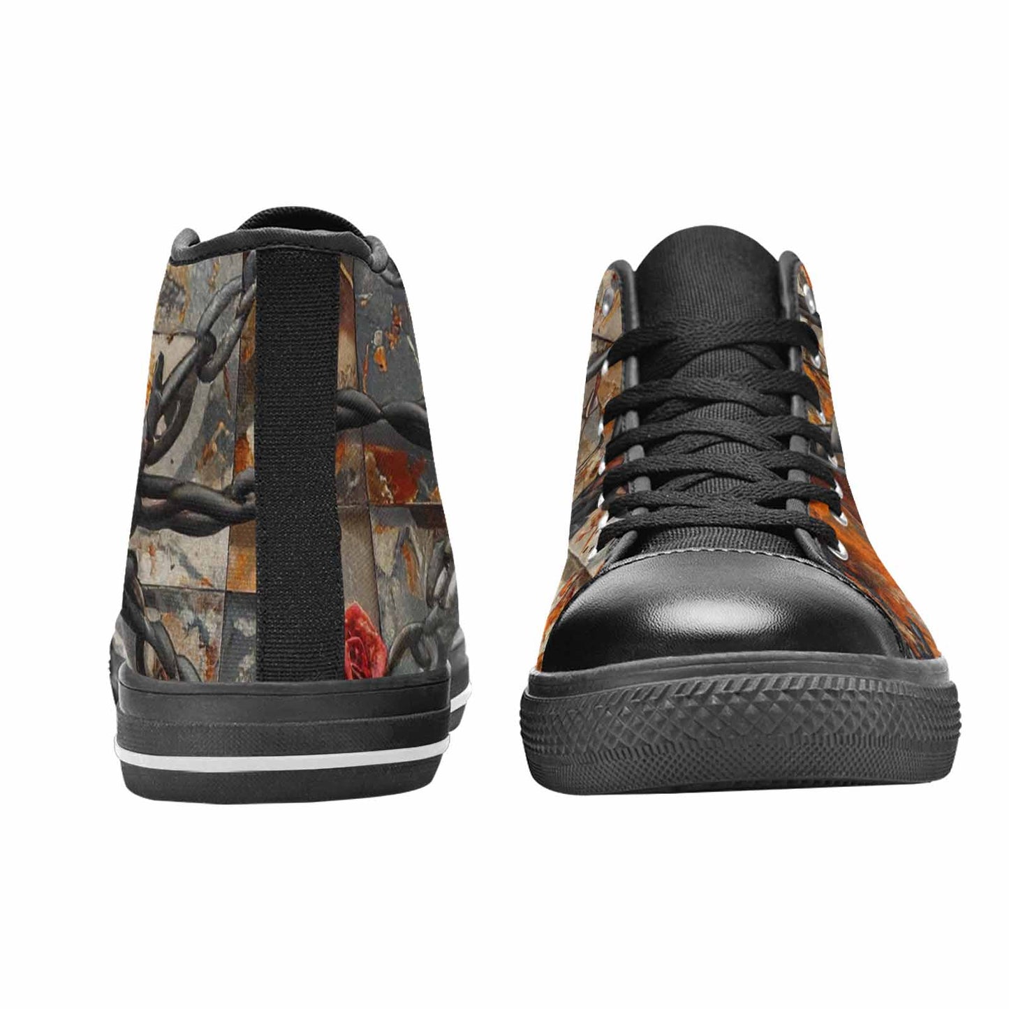 WOMEN'S Barbed Wire Chain High Top Canvas Dreamcore Sneakers
