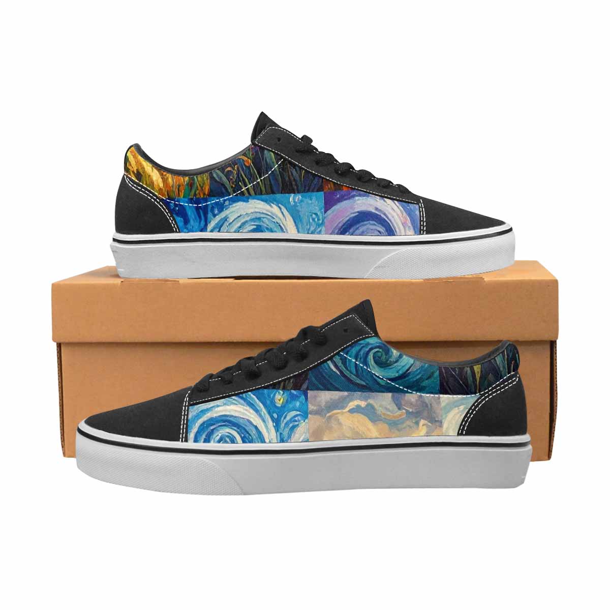 WOMEN'S Van Gogh-Style Swirl Canvas Lace-Up Dreamcore Shoes