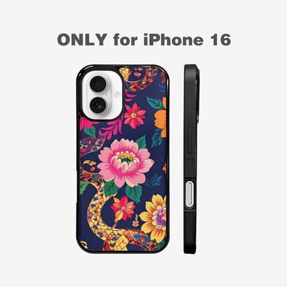 iPhone 16 Case — Floral Snake Print Custom, Custom Print Case Cover