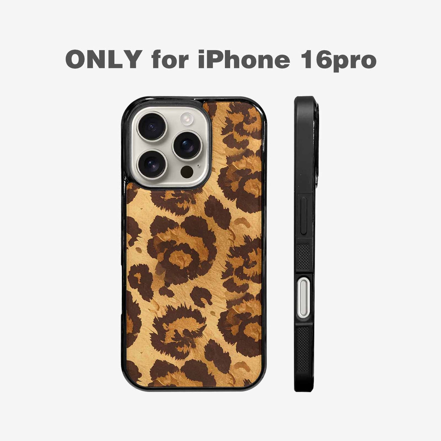 iPhone 16 Pro Case — Classic Leopard Print Warm Golden Tan, Custom Phone Case
