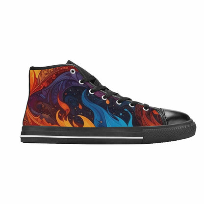 MEN'S Fire Flame High Top Canvas Aesthetic Sneakers