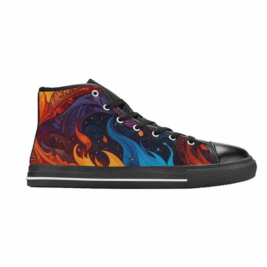 MEN'S Fire Flame High Top Canvas Aesthetic Sneakers