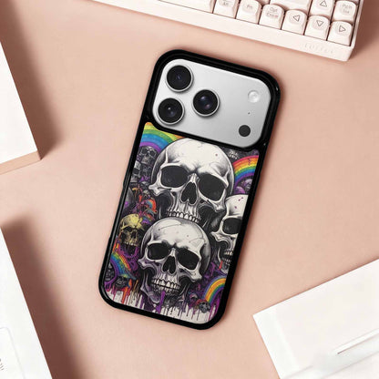 iPhone 17 Pro Case — Black Purple Ink Rainbow From Gothic, Unique Phone Case Design