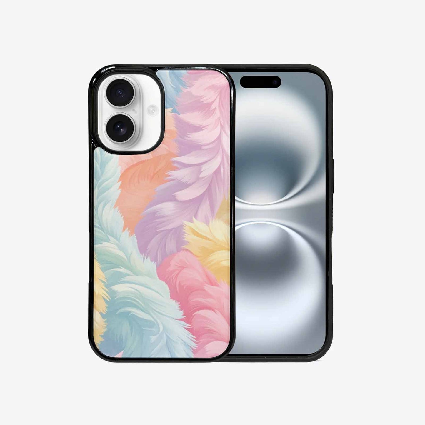 iPhone 16 Case — Zebra Pastel Rainbow, Customized Protective Case