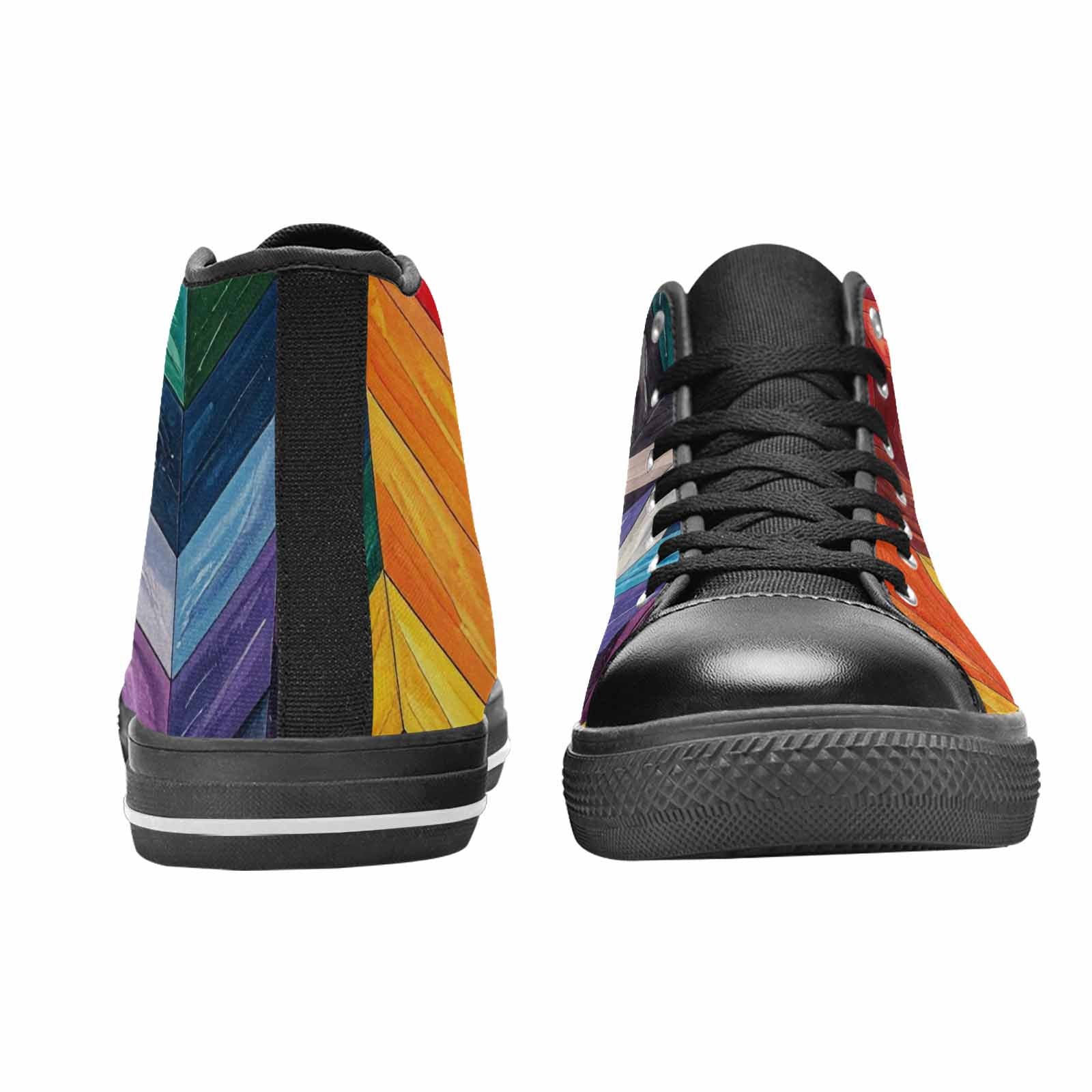MEN'S Progress Pride Flag High Top Canvas Surreal Custom Shoes