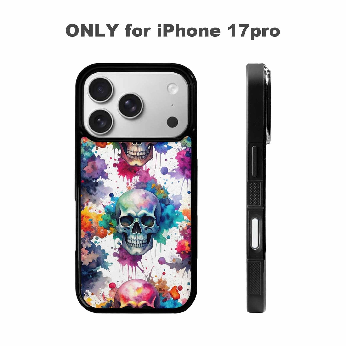 iPhone 17 Pro Case — Skull Dark Art Gothic Print Gothic, Custom Phone Case