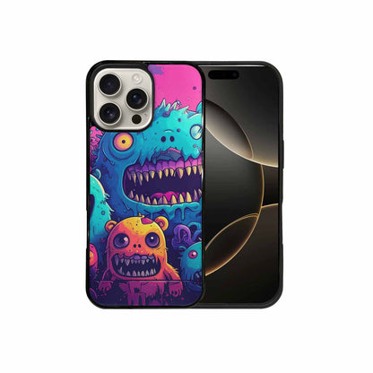 iPhone 16 Pro Max Case — Overlapping Endlessly No Empty Space Monsters, Custom Made Phone Cover