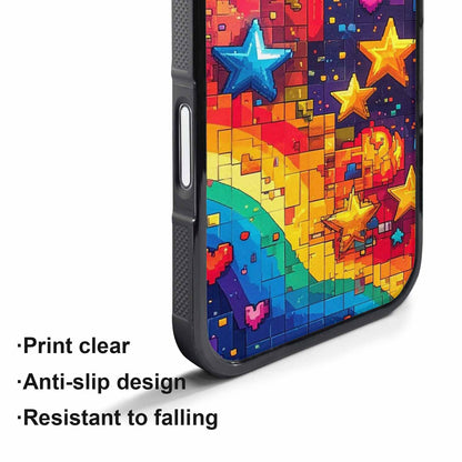 iPhone 17 Pro Case — Pixel Art Bit Burst Pattern Original, Original Design Phone Case