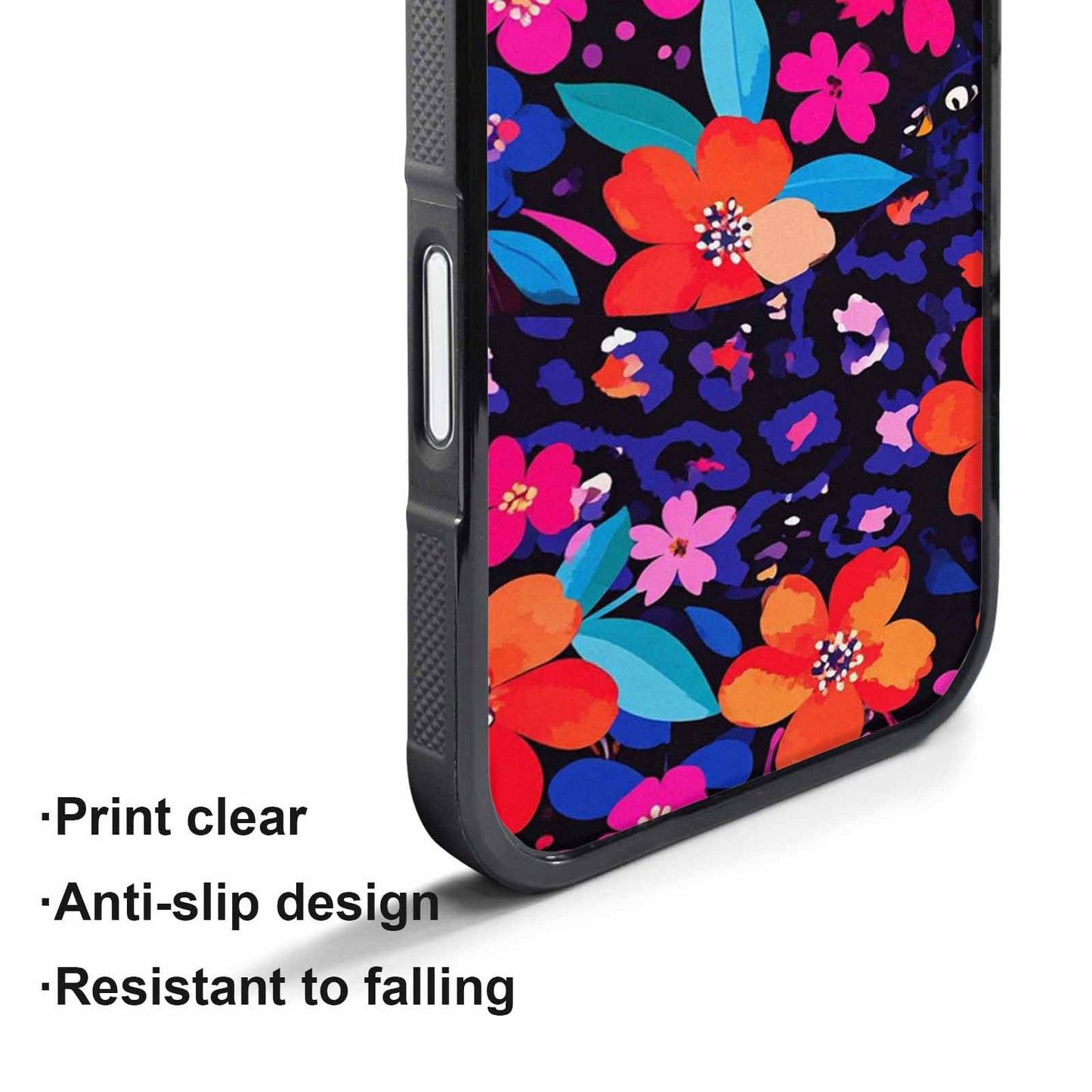 iPhone 17 Pro Case — Leopard Print Floral Seamless Pattern Animal, Custom Print Case Cover