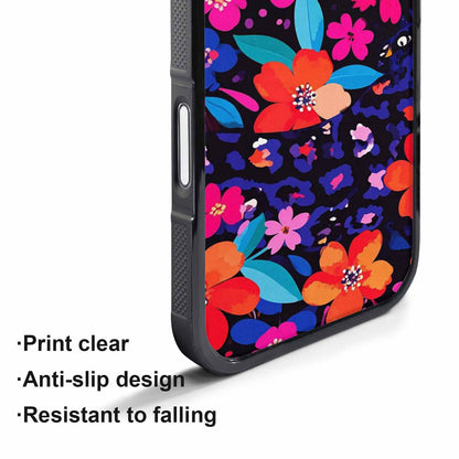 iPhone 17 Pro Case — Leopard Print Floral Seamless Pattern Animal, Custom Print Case Cover