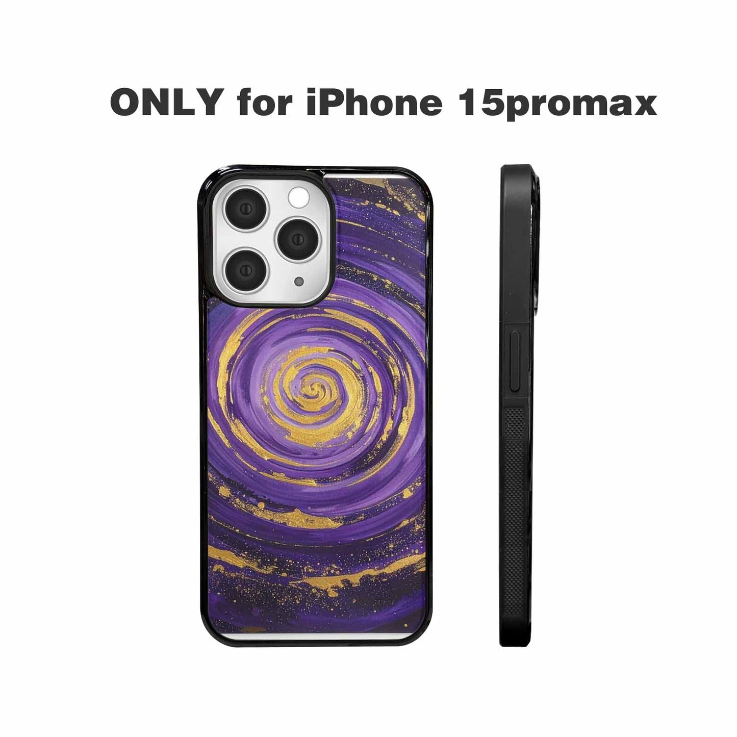 iPhone 15 Pro Max Case — Swirling Brushstroke Starry Night Texture Blended, Custom Designed Case Cover