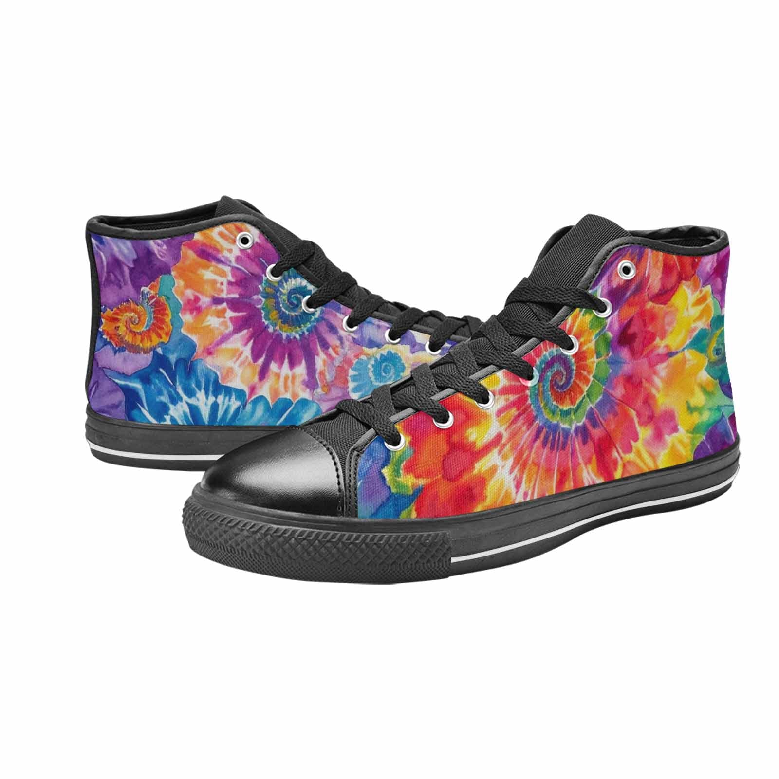 MEN'S Tie Dye Swirl High Top Canvas Y2K Shoes