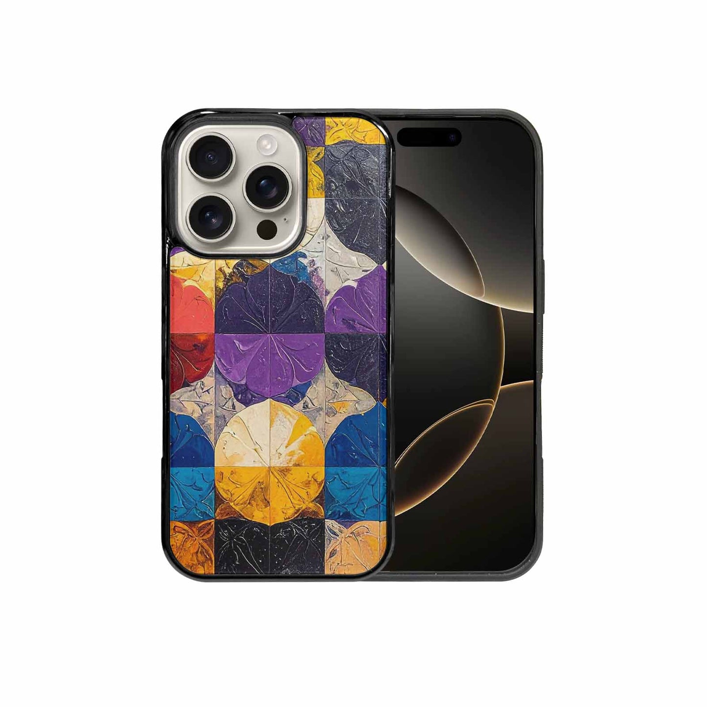iPhone 16 Pro Case — Nonbinary Flag Color Theme Small Rainbow, Custom Phone Case